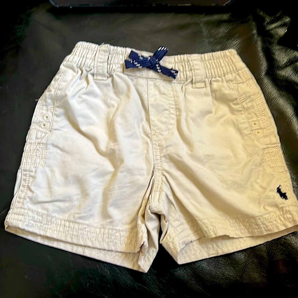 Toddler Boys cotton chino Drawstring Shorts . 12 months.